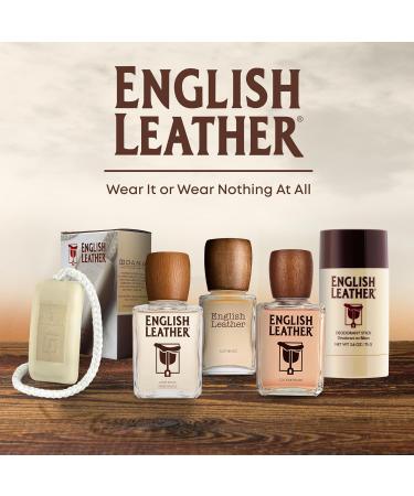 English Leather Deodorant for Men - Classic & Masculine with Long Lasting Citrus Aromatic & Woody Scent (2.6 Oz / 75 g) - Buy Online on GoSupps.com