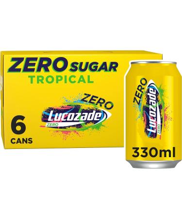 Lucozade Sport Orange 12x500ml (Packaging May Vary) & Lucozade Zero Fizzy Drink Tropical Flavour Sugar Free Low Calorie 6 Pack 330ml Cans Orange + Tropical Flavour 500 ml (Pack of 12) - Buy Online on GoSupps.com