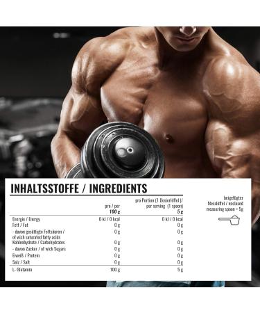 Bulk Pure L-Glutamine Powder - 100% Micronized Amino Acid High Purity No Additives Tasteless 500g - Laboratory Tested for Quality - Buy Online on GoSupps.com