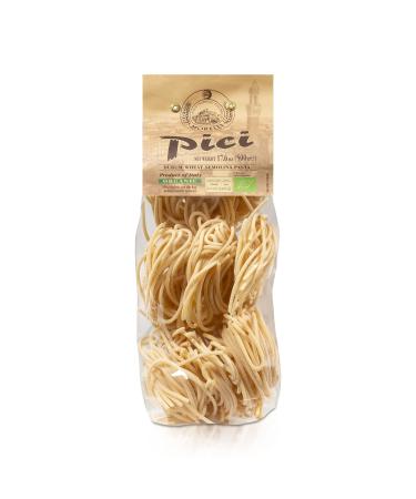 Morelli Pici Pasta di Toscana - Gourmet Italian Pasta - Organic Pici Noodles - Thick Organic Pasta Nests Made in Italy from Durum Wheat Semolina - 17.6oz (500g) 17.6 Ounce (Pack of 1)