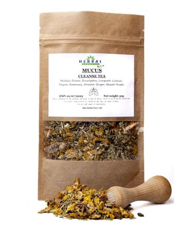 Mucus Cleanse Tea Loose Premium Pure Herbs / 50g - Lungs Detox Immune Booster Respiratory Support - Herbal Remedies by J. - Buy Online on GoSupps.com