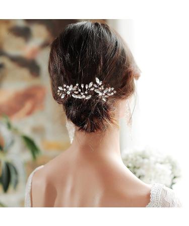 Oriamour Bridal Wedding Crystal Hair Pins - Pack of 6 (Rose Gold) | Wedding Hair Accessories for Women and Girls - Buy Online on GoSupps.com