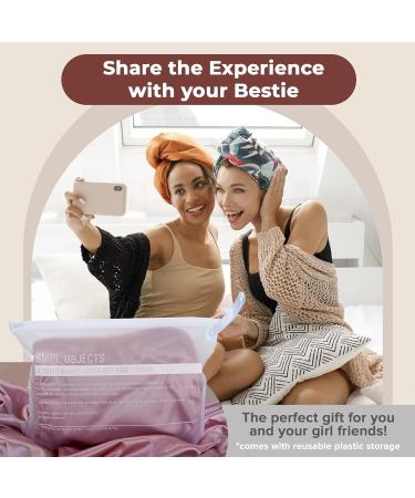 Buy SMPL Objects Microfiber Hair Wicker Towel | Double-Layered Curly Hair Turban | Satin Hair Rock Cloth for Women (Purple Lilac) - Fast International Shipping - Buy Online on GoSupps.com