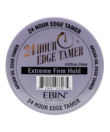 EBIN NEW YORK 24 Hour Edge Tamer - Extreme Firm Hold (5.07oz/ 150ml) - No Flaking  White Residue  Shine and Smooth texture with Argan Oil and Castor Oil Unscented 5.07 Fl Oz (Pack of 1)
