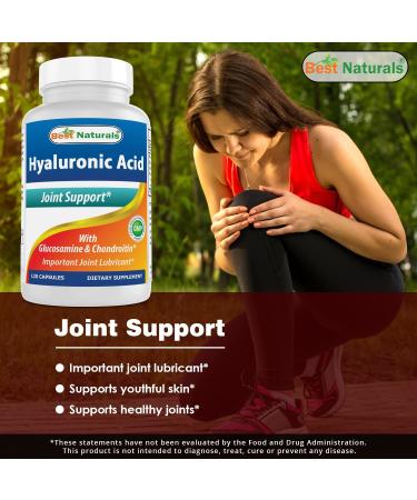 Best Naturals Hyaluronic Acid 100mg Capsules - 120 Count - Joint Support & Skin Health - Buy Online on GoSupps.com