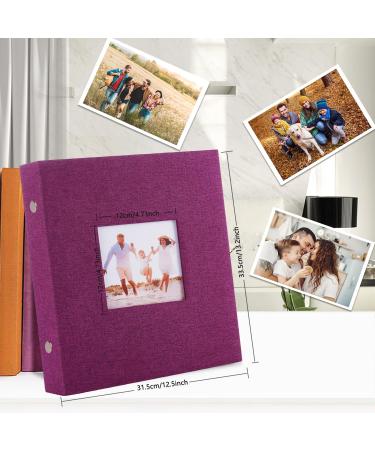Miaikoe 6x4 Photo Album - Large Capacity Linen Album Book for Family Wedding - 600 Pockets (Purple) - Buy Online on GoSupps.com