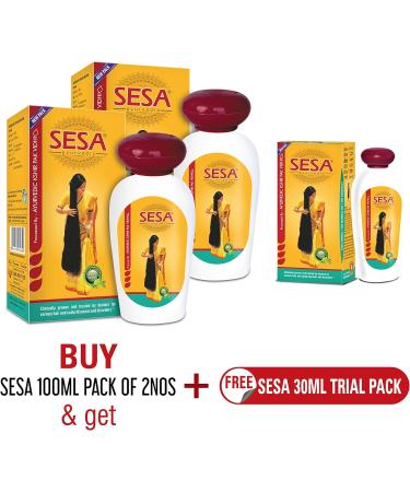 SESA Ayurvedic Hair Growth Oil 100ml - Reduces Hair Fall & Supports Growth - Buy Online on GoSupps.com