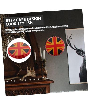GRIRIW Decorative Bottle Caps Beer Cap Pendant British Decor Home Decor Beer Bottle Cap Sign Wall Art for Home Household Tin - Buy Online on GoSupps.com