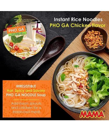 MAMA PHO GA Chicken Flavour Vietnamese Style Instant Rice Noodles Soup Bowl 65g (Pack of 4) - Buy Online on GoSupps.com