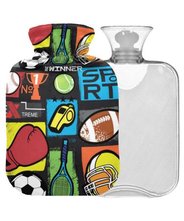 NAANLE CARTOON SPORT FOITION FOITION FOITION WATE WATE WATE BOX 2L Large hot hot water bottle for bed hand feet heat pain relief heat and cold therapy