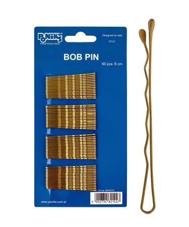 Ponik's Bobby Pins made of metal 5 cm hairpins hair clips wave shape gold 60 pieces - Buy Online on GoSupps.com