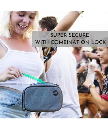 Smell Proof Odorless Bag with Combination Lock - Stash Box & Medicine Container - Buy Online on GoSupps.com