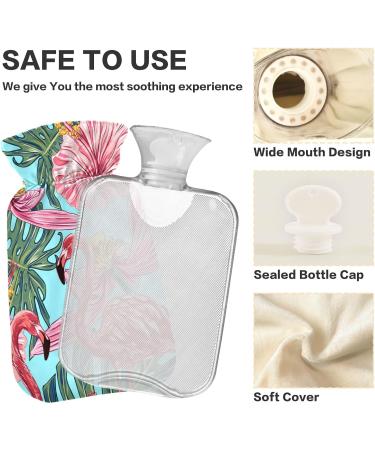 Flamingo Tropical Leaves Heat Bottle - 2L Hot Water Bag for Pain Relief & Sports Injuries - Buy Online on GoSupps.com