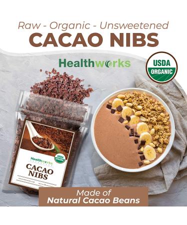 Healthworks Cacao Nibs Raw Organic (80oz / 5lb) | Criollo Bean | Unsweetened | Certified Organic | Keto, Vegan, Non-GMO | Antioxidant Superfood - Buy Online on GoSupps.com