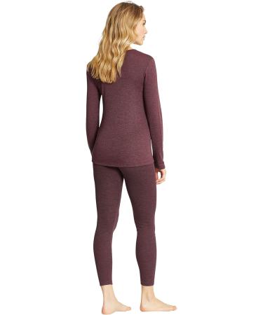 Con-TA Women's Thermal Leggings - Cotton Long Trousers Insulating Underwear in Burgundy & Black Sizes 36/XS to 50/4XL - Buy Online on GoSupps.com