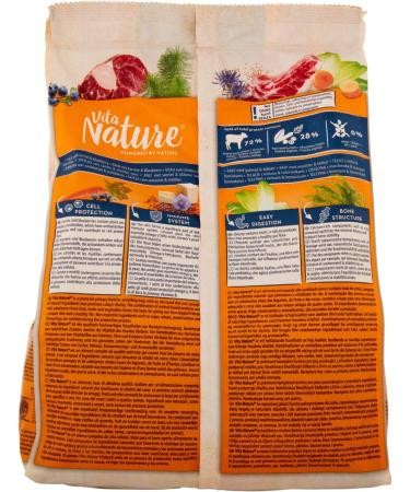 Vitakraft Vita Nature - Premium Dog Food with Veal Carrots and Blueberries Flavor - 1.2 kg - Buy Online on GoSupps.com