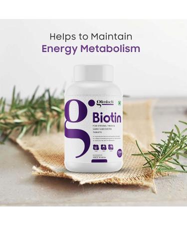 GLIMLACH Biotin 10000mcg Hair Growth Supplement for Men & Women 250 Veggie Tablets (Pack of 5 50 Tablets Each Jar) - Buy Online on GoSupps.com