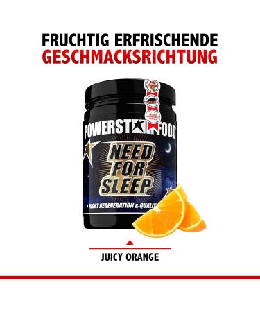Need for Sleep 450g Powder - GABA Tryptophan & Amino Acids | Juicy Orange Flavor | German Quality | International Shipping - Buy Online on GoSupps.com