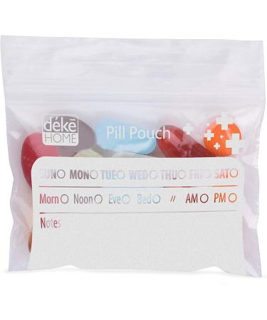 500 Pack Clear Resealable Travel Pill Packs - 4x2.75 Inch Medicine Bags with Write-on Label - Portable Plastic Pouch for Vitamins, Supplements, and Medication - Buy Online on GoSupps.com