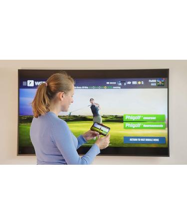 PHIGOLF Home Golf Simulator + Swing Stick | Indoor/Outdoor Swing Trainer with Motion Sensor & 3D Analysis | Supports Android/iOS, WGT & E6 Connect - Buy Online on GoSupps.com