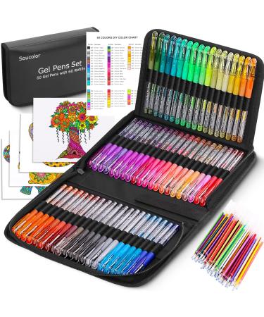 Soucolor Art Brush Markers Pens for Adult Coloring Books, 34 Colors  Numbered Dual Tip (Brush and Fine Point) Art Marker Pen for Kids Note taking  Planner Hand Lettering Calligraphy Drawing Journaling
