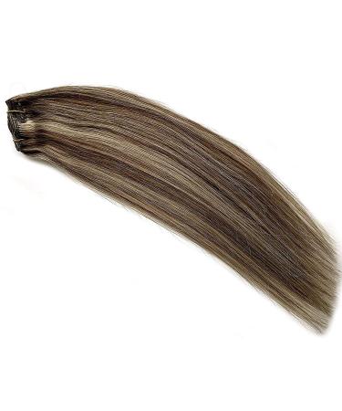 Remy Clip in Hair Extensions Blonde Brown Balayage 15 Highlights #4/613 - Buy Online on GoSupps.com