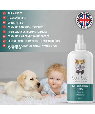Posh Pooch Fragrance-Free Dog Conditioner Leave-In Spray | 2-in-1 Moisturizing & Detangling | Hypoallergenic & Hydrating for Sensitive Skin - Buy Online on GoSupps.com