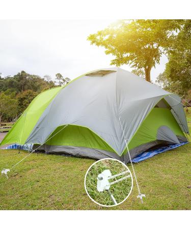 18 Heavy Duty Metal Camping Tent Stakes with Luminous Head - Ground Anchor Pegs with Hex Head Driver and Storage Box - Buy Online on GoSupps.com