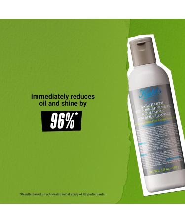 Kiehl's Rare Earth Deep Pore Cleanser - Polishing Powder for Oily Skin Reduces Oil & Refines Texture with White Clay & AHA - 3.5 fl oz - Buy Online on GoSupps.com