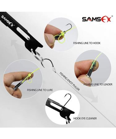 SAMSFX Fly Fishing Knot Tying Tool Combo - Quick Loop Tyer, Hook Remover, Retractor - Black Knot Tool for Hooks, Lures, Lines - Buy Online on GoSupps.com