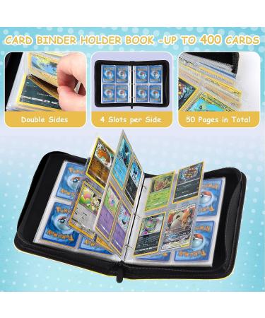 OLROEW Card Binder Cards Binder 4-Pocket Compatible with Cards  4-Pocket Pages Sleeves Hold up 400 Cards.Trading Card Binder with Sleeves Card Holder Collector - Buy Online on GoSupps.com