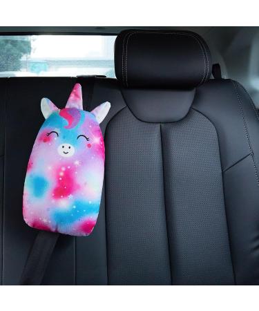 MHJY Cute Unicorn Seat Belt Pads for Kids - Comfortable Car Pillow Strap Cover for Toddlers - Purple Blue Head & Neck Support - Buy Online on GoSupps.com