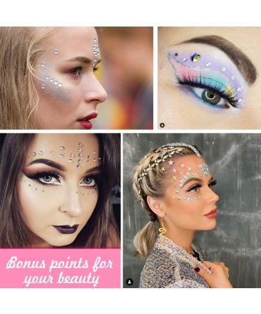 Face Jewels Stickers Gems Rhinestones | Body Glitter Festival Rave & Party Accessories - 12 Sheets - Buy Online on GoSupps.com