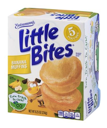Entenmanns Little Bites Banana Muffin Pouches - 5 CT