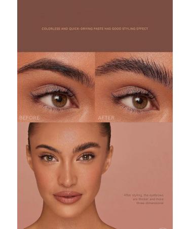 Vegan Brow Gel & Wax - Lift Shape & Laminate with Vitamin E & Aloe Vera | Mineral-Based Cruelty-Free - Buy Online on GoSupps.com