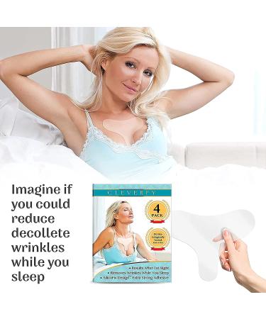 Cleverfy Silicone Chest Wrinkle Pads - 4 Pack T-Shape Anti Wrinkle Decollete Pads - Buy Online on GoSupps.com
