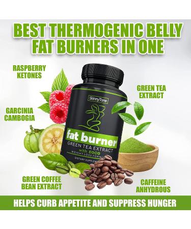 Green Tea Extract Fat Burner with EGCG - Natural Detox Diet Pills for Women - 6 Metabolism Booster - Thermogenic Supplement - Carb Blocker - 60ct - Buy Online on GoSupps.com