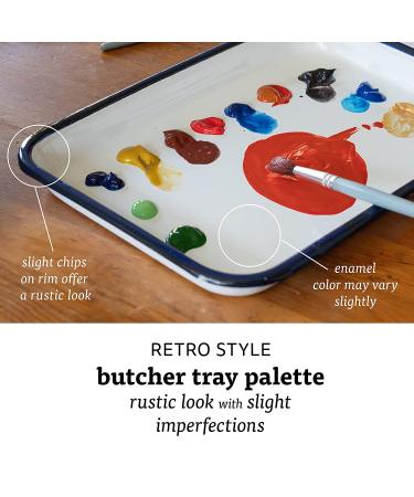 Art Alternatives Enamel Butcher Tray - 7x10.5 inches, White - Buy Online on GoSupps.com