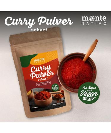  Monte Nativo Monte Nativo Hot Curry Powder (500g) - Spicy Curry - Hot Curry Powder - Carefully dried aromatic spices ideal - Buy Online on GoSupps.com