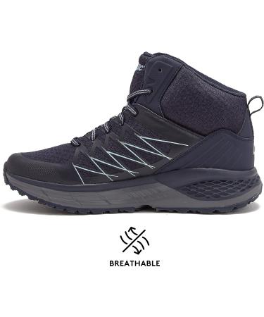 HI-TEC Destroyer Mid Hiking Boots for Men 9.5 Navy Blue - Lightweight & Breathable Outdoor Trail Running Shoes - Buy Online on GoSupps.com