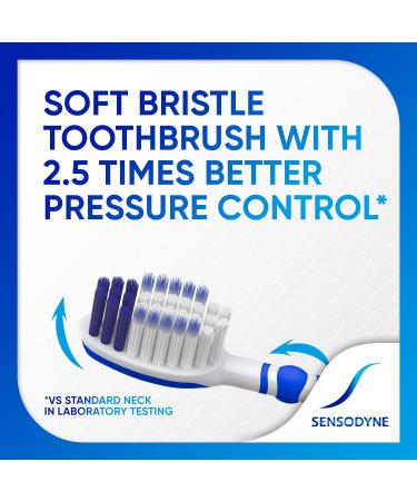 Sensodyne Extra Whitening Toothpaste 4oz x 3 & Soft Toothbrush Pack 2 Count Bundle - Buy Online on GoSupps.com