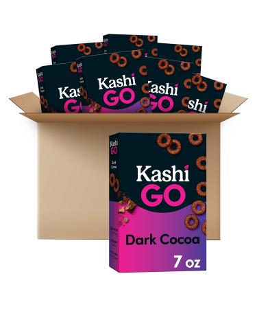Kashi GO Breakfast Cereal, Vegan Protein, Keto Friendly Cereal, Dark Cocoa, 56 Oz Case (Pack of 8)