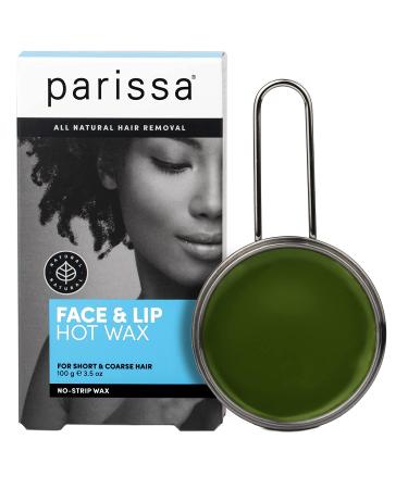 Parissa Face & Lip Hot Wax Kit for Short & Coarse Hair Removal | At-Home Waxing Kit for Chin & Upper Lip | Blue Microwavable | 1 Count - Buy Online on GoSupps.com