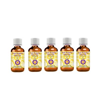 d ve herbes Pure Rosehip Seed Oil (Rosa rubiginosa) Cold Pressed (Pack of Five) 100ml X 5 (16.9 oz)