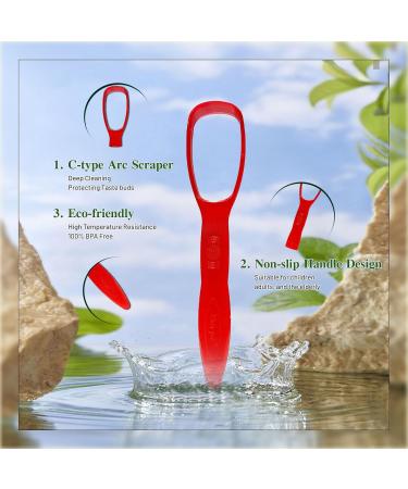 Premium Plastic Tongue Cleaner | Fight Bad Breath | Oral Health Tool for Adults & Kids | Travel Friendly | 2-Pack - Buy Online on GoSupps.com