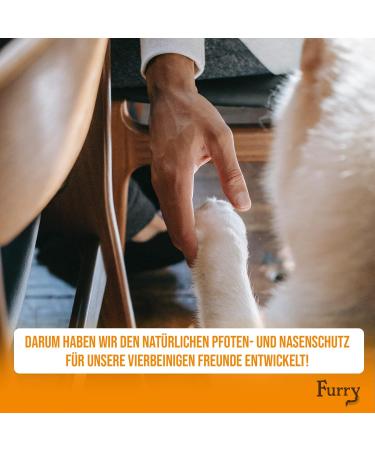 Furry Pfotenbalsam & Nose Balm 120ml - Natural Paw Protection for Dogs & Cats | Made in Germany Moisturizing Beeswax & Hemp Oil | Dry & Cracked Paws Relief - Buy Online on GoSupps.com