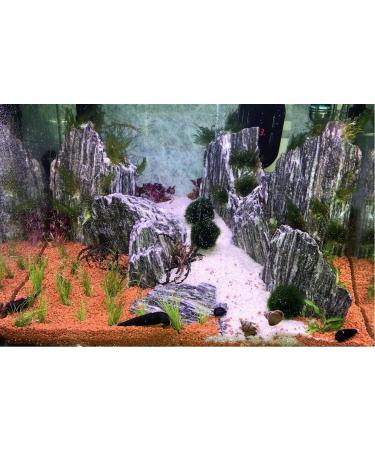 Wyskont Slate Stones - Natural Aquarium & Terrarium Decoration - 1kg Wooden Look Stones & Cave - Premium Aquascaping Accessories - Buy Online on GoSupps.com