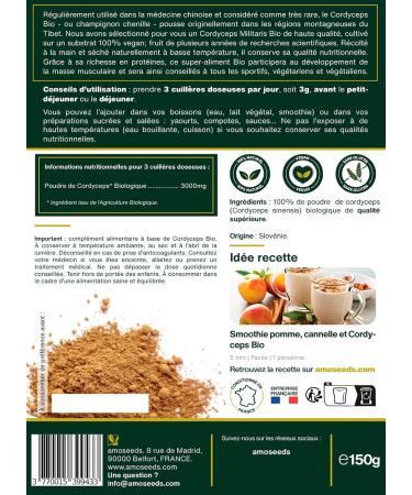 Cordyceps Organic Powder 150G | Superior Quality | Anti-Fatigue Anti-Stress Energy Immunity - Buy Online on GoSupps.com