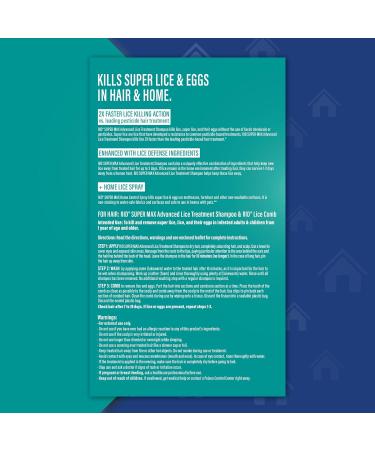 RID Super MAX 5-in-1 Lice Treatment Kit - Kills Super Lice & Eggs | Shampoo Comb & Home Spray (3.4 FL OZ - Buy Online on GoSupps.com