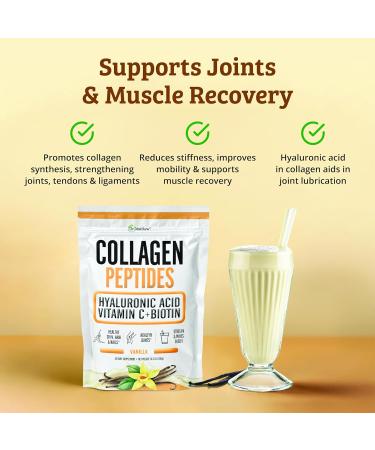 Dr. Matthew Vanilla Collagen Protein Powder with Hyaluronic Acid, Vitamin C and Biotin for Hair, Skin, Nails, Joint. Keto, Type 1 and 3. - Buy Online on GoSupps.com